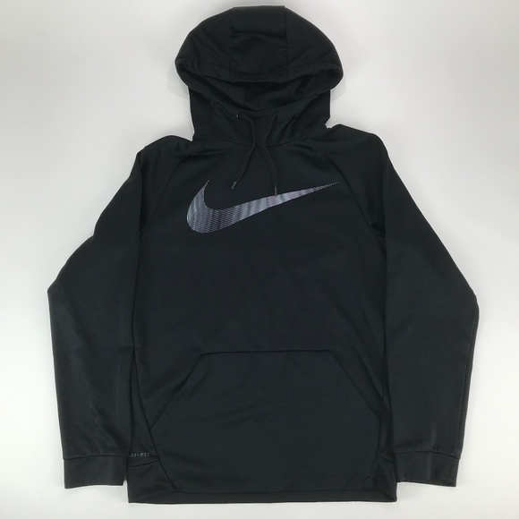 men's nike dri fit hoodie black